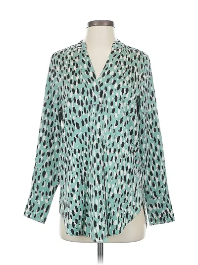 Pre-owned H&m Long Sleeve Blouse In Green
