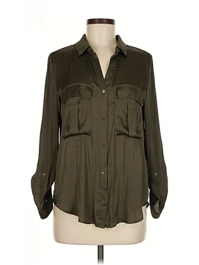 Pre-owned H&m Long Sleeve Blouse In Green