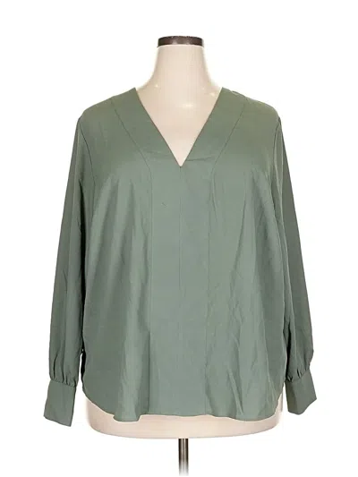 H&m Long Sleeve Blouse In Green