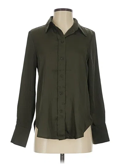 Pre-owned H&m Long Sleeve Blouse In Green