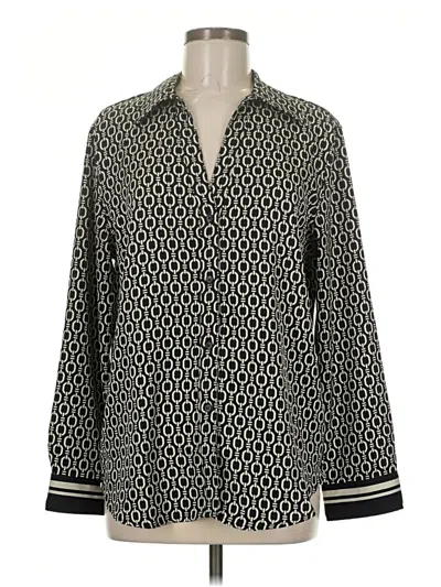 Pre-owned H&m Long Sleeve Blouse In Green