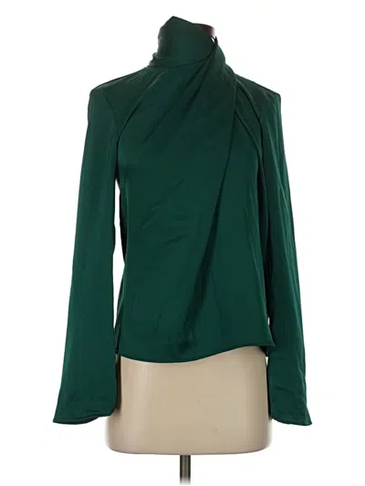 Pre-owned H&m Long Sleeve Blouse In Green