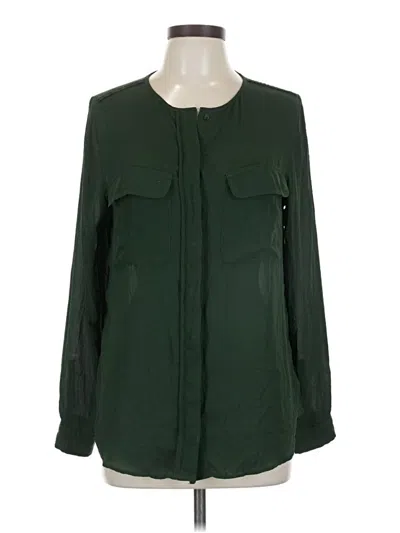 Pre-owned H&m Long Sleeve Blouse In Green