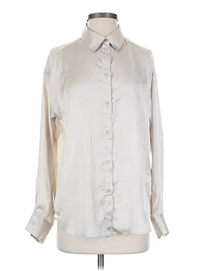 Pre-owned H&m Long Sleeve Blouse In Ivory