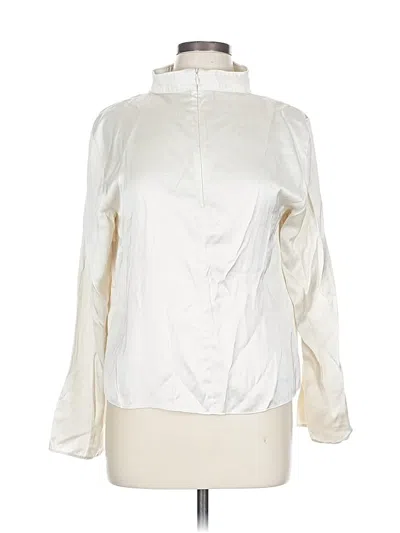 Pre-owned H&m Long Sleeve Blouse In Ivory