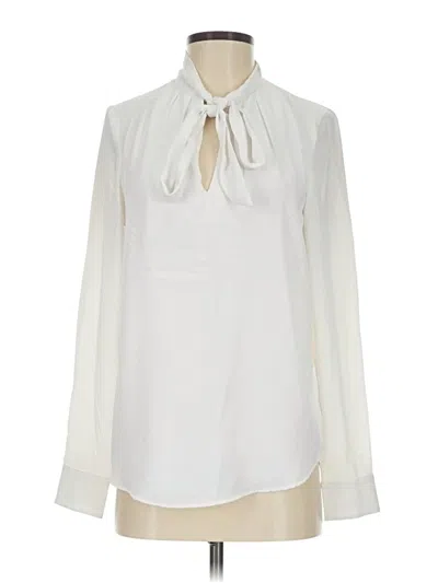 Pre-owned H&m Long Sleeve Blouse In Ivory