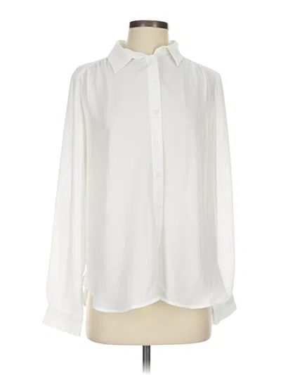 Pre-owned H&m Long Sleeve Blouse In Ivory