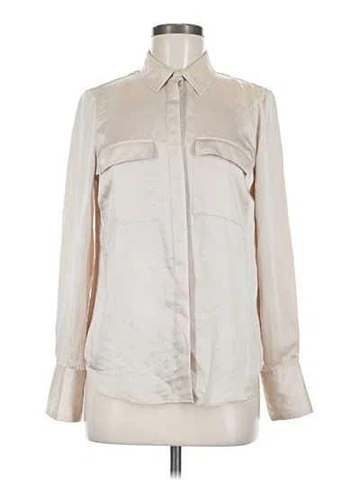 Pre-owned H&m Long Sleeve Blouse In Ivory