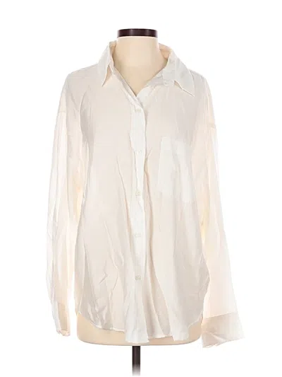 Pre-owned H&m Long Sleeve Blouse In Ivory