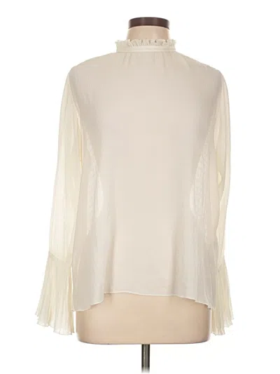 Pre-owned H&m Long Sleeve Blouse In Ivory