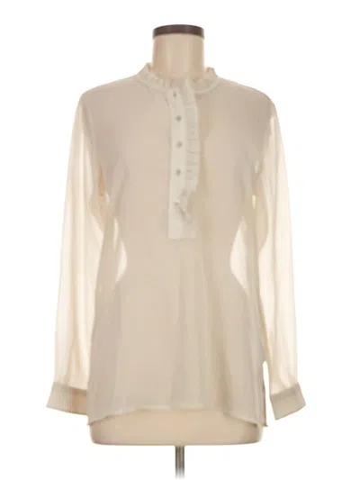 Pre-owned H&m Long Sleeve Blouse In Ivory