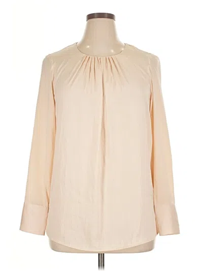 Pre-owned H&m Long Sleeve Blouse In Ivory