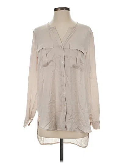 Pre-owned H&m Long Sleeve Blouse In Ivory