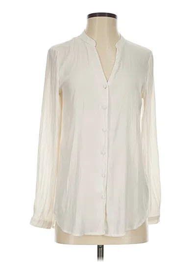 Pre-owned H&m Long Sleeve Blouse In Ivory