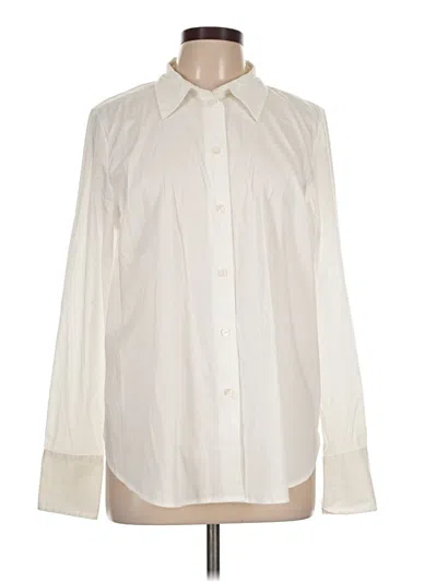 Pre-owned H&m Long Sleeve Blouse In Ivory