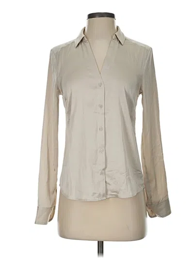 Pre-owned H&m Long Sleeve Blouse In Ivory
