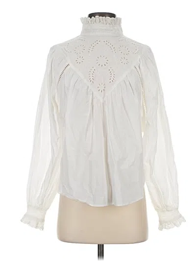 H&m Long Sleeve Blouse In White