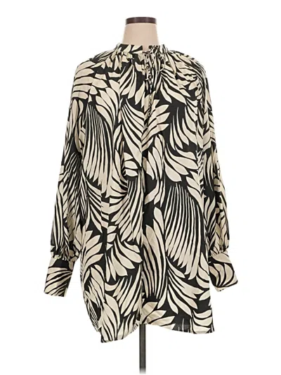 Pre-owned H&m Long Sleeve Blouse In Ivory