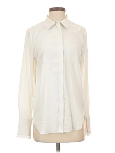 Pre-owned H&m Long Sleeve Blouse In Ivory