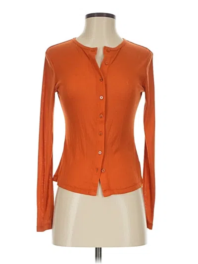 Pre-owned H&m Long Sleeve Blouse In Orange