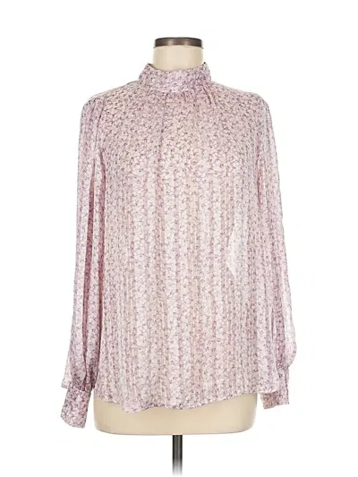 Pre-owned H&m Long Sleeve Blouse In Pink