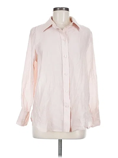 Pre-owned H&m Long Sleeve Blouse In Pink