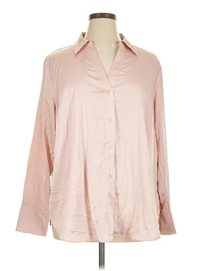 Pre-owned H&m Long Sleeve Blouse In Pink