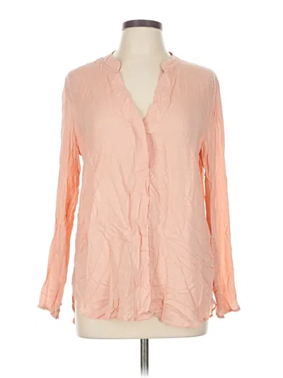 Pre-owned H&m Long Sleeve Blouse In Pink