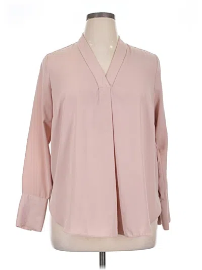 Pre-owned H&m Long Sleeve Blouse In Pink