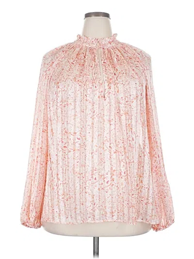 Pre-owned H&m Long Sleeve Blouse In Pink