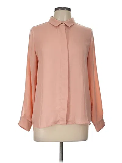 Pre-owned H&m Long Sleeve Blouse In Pink