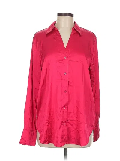 Pre-owned H&m Long Sleeve Blouse In Red