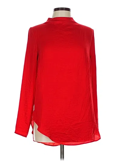Pre-owned H&m Long Sleeve Blouse In Red