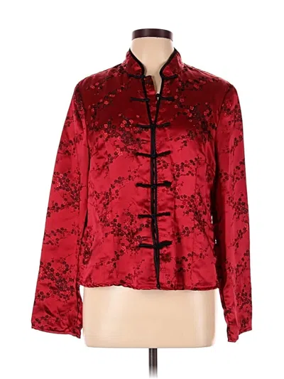 Pre-owned H&m Long Sleeve Blouse In Red
