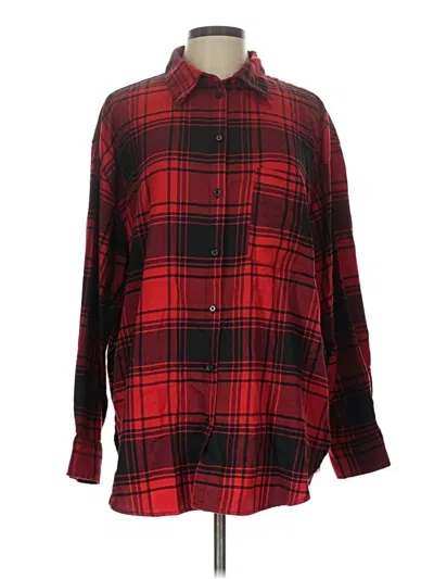 Pre-owned H&m Long Sleeve Blouse In Red