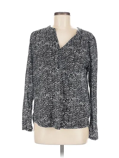 Pre-owned H&m Long Sleeve Blouse In Silver