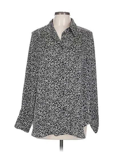 Pre-owned H&m Long Sleeve Blouse In Silver