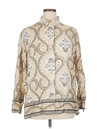 Pre-owned H&m Long Sleeve Blouse In Silver