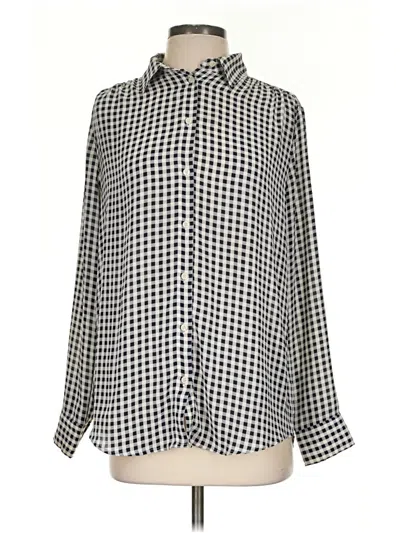 Pre-owned H&m Long Sleeve Blouse In Silver