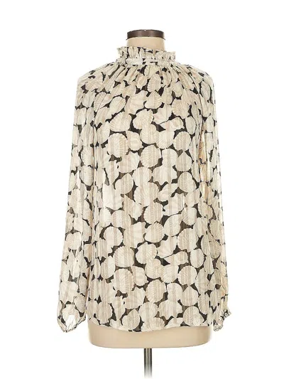 Pre-owned H&m Long Sleeve Blouse In White