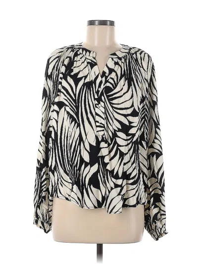 Pre-owned H&m Long Sleeve Blouse In White