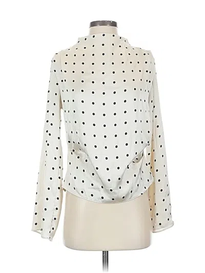 Pre-owned H&m Long Sleeve Blouse In White