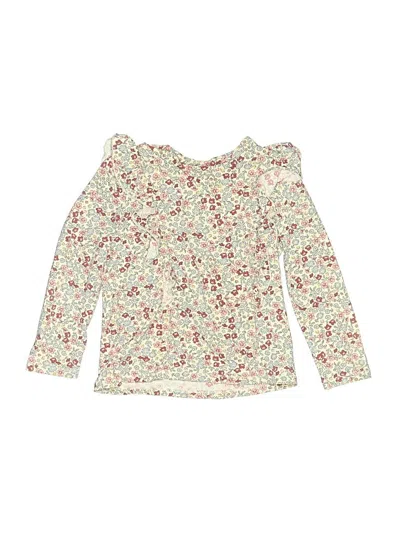 Pre-owned H&m Kids' Long Sleeve Blouse In White