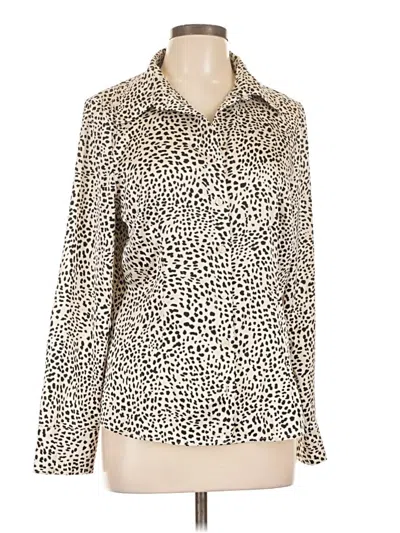 Pre-owned H&m Long Sleeve Blouse In White