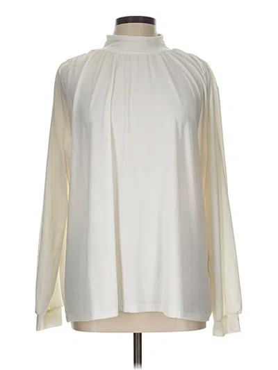 Pre-owned H&m Long Sleeve Blouse In White