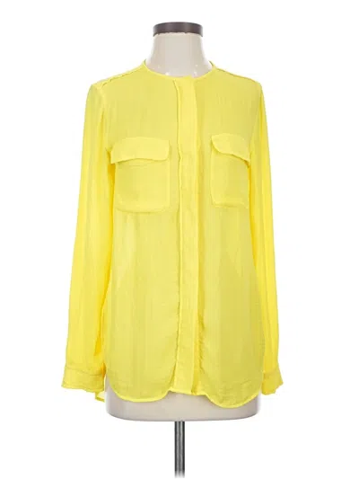 Pre-owned H&m Long Sleeve Blouse In Yellow