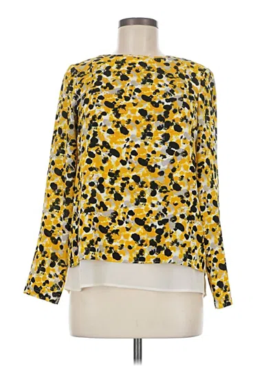 Pre-owned H&m Long Sleeve Blouse In Yellow