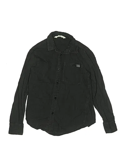Pre-owned H&m Kids' Long Sleeve Button Down Shirt In Black