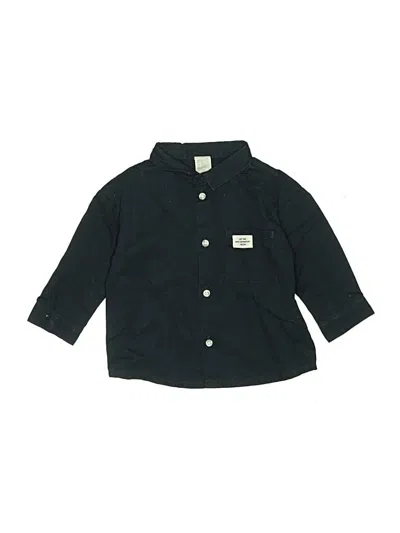Pre-owned H&m Babies' Long Sleeve Button Down Shirt In Black