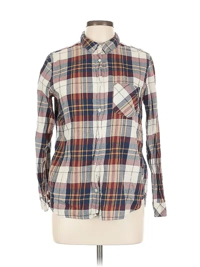 Pre-owned H&m Long Sleeve Button Down Shirt In Blue